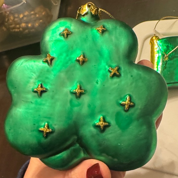 Irish Themed Holiday Ornament Set - Green, Gold, White - Picture 3 of 11